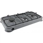 Плита настольная газовая на 3 конфорки, таганок Domotec MS-6603 Black