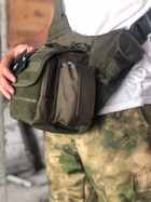 Тактическая сумка MIL-TEC® Multifunction Sling Bag Olive, многофункциональная сумка плечевая в цвете олива - изображение 7