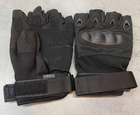 Перчатки тактические Безпальцеві, цвет Черный, размер L - изображение 1