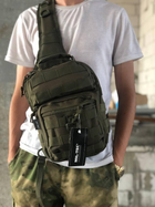 Тактический Рюкзак однолямочный MIL-TEC® One Strap Assault 10л Olive - изображение 2