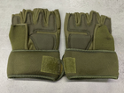 Перчатки тактические Безпальцеві Schiek, США, цвет оливковой, размер M - изображение 2