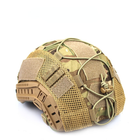 Чехол-кавер на шлем DEDOMON вырез для крепления ПНВ Мультикам 33*24.5cm Камуфляж (sv1476) - изображение 4