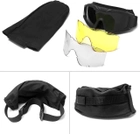 Военные тактическая маска-очки (Армейские Черные) сменными линзами - изображение 6