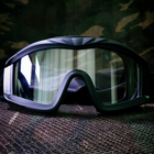 Военные тактическая маска-очки (Армейские Черные) сменными линзами - изображение 7