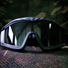 Военные тактическая маска-очки (Армейские Черные) сменными линзами - изображение 9