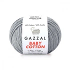 Пряжа Gazzal Baby Cotton 3430 Сірий
