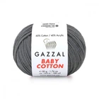 Пряжа Gazzal Baby Cotton 3450 Темно-серый