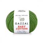 Пряжа Gazzal Baby Cotton 3449 Зелений
