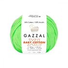 Пряжа Gazzal Baby Cotton XL 3427 Салатовый