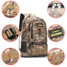 Чоловічий рюкзак тактичний Slings PUBG Battlegrounds два режими 50/80л, універсальний, водовідштовхувальний Сamouflage - зображення 8
