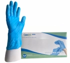 Перчатки виниловые Care 365 Synmax Vinyl медицинские смотровые M голубые 100 шт/упаковка - изображение 1