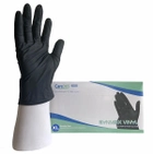 Перчатки виниловые Care 365 Synmax Vinyl медицинские смотровые XL черные 100 шт/упаковка - изображение 1