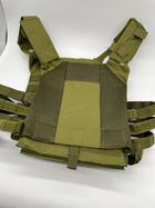 Плитоноска облегченная молли жилет тактический военный облегченный MOLLE олива зеленая - изображение 5