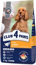 Сухий корм для дорослих собак середніх та великих порід Club 4 Paws Преміум Adult LIGHT з високим вмістом індички