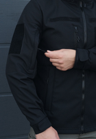 Куртка тактична на блискавці з капюшоном soft shell M garpun black - зображення 6