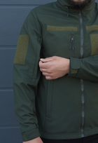 Куртка тактична на блискавці з капюшоном soft shell M garpun khaki - зображення 7