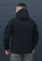 Куртка тактична на блискавці з капюшоном soft shell XXL oborona black - зображення 6