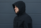 Куртка тактическая на молнии с капюшоном soft shell M garpun black - изображение 9