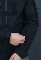 Куртка тактическая на молнии с капюшоном soft shell M garpun black - изображение 10