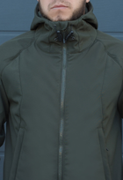 Куртка тактична на блискавці з капюшоном soft shell L oborona khaki - зображення 2
