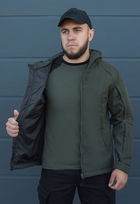 Куртка тактическая на молнии с капюшоном soft shell XXL oborona khaki - изображение 4
