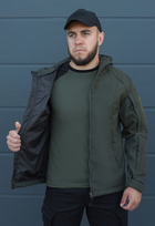 Куртка тактична на блискавці з капюшоном soft shell XL oborona khaki - зображення 4