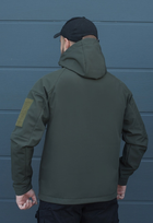 Куртка тактическая на молнии с капюшоном soft shell XXL oborona khaki - изображение 6