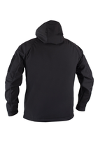 Куртка тактическая на молнии с капюшоном soft shell XS oborona black - изображение 5