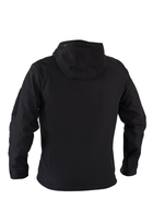 Куртка тактична на блискавці з капюшоном soft shell S garpun black - зображення 4