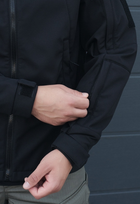 Куртка тактична на блискавці з капюшоном soft shell L oborona black - зображення 10