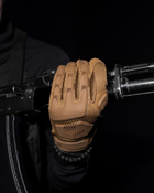 Тактические перчатки с пальцами BEZET Protective L песочные - зображення 7
