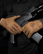 Тактические перчатки с пальцами BEZET Protective M песочные - зображення 3
