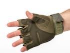 Тактические перчатки военные. Без пальцев. Польша XL Олива (K-0009) - изображение 5