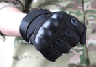 Рукавички тактичні чорні, з м'яким захистом суглобів, розмiр XL - зображення 3
