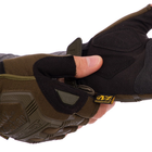 Защитные тактические военные перчатки без пальцев MECHANIX для рыбалки охоты оливковые АН5628 размер XL - изображение 5