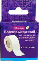 Набір пластирів медичних BioLikar на тканинній основі білого кольору 1.25х500 см х 6 шт (4820218990209_1) - зображення 2