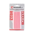Комплект стрижнів клейових розових 7,4 мм*100 мм, 12 шт. INTERTOOL RT-1047