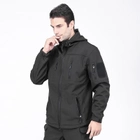 Тактична куртка Lesko A013 Black 2XL вулична флісова водонепроникна осінь-зима - зображення 3