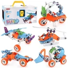 Конструктор болтовой детский Build&Play 5 в 1Самолет 132 эл. (RK206)