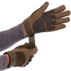 Перчатки тактические военные-армейские OAKLEY полнопалые с защитой костяшек, боевые, с закрытыми пальцами XXL Оливковый BC-4623 - изображение 2