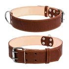Ошейник "CoLLaR" двойной (ширина 45мм, длина 56-68см), коричневый