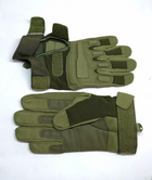 Перчатки тактические военные уличные М 20см зеленый - изображение 4