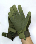 Перчатки тактические военные уличные М 20см зеленый - изображение 7