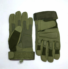 Перчатки тактические военные уличные L 22 см зеленый - изображение 8