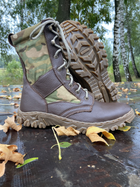 Берці осінні полегшені, взуття для військових KROK BО1, 40 розмір, коричневі, 01.40 - зображення 4