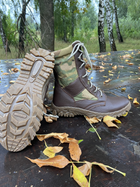 Берці осінні полегшені, взуття для військових KROK BО1, 44 розмір, коричневі, 01.44 - зображення 2