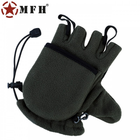 Военные флисовые перчатки/варежки MFH, олива/хаки, р-р. M - изображение 5