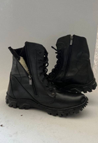 Зимові військові черевики на застібці-змійці Чорні KH, підошва Energy (KH9-SHORT-ZM-WT-BL-EG-43) - изображение 1
