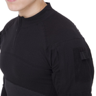 Мужская тактическая военная кофта рубашка с длинным рукавом армейская Pro Tactical черная АН7492 Размер 3XL - изображение 3