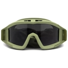 Тактичні захисні окуляри (маска) ArmorStandart RK2 з 3 лінзами Green (ARM62031) Зелений 62031 - зображення 1